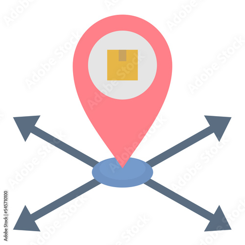 positioning flat style icon