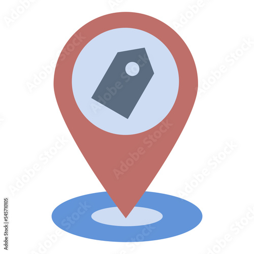 positioning flat style icon