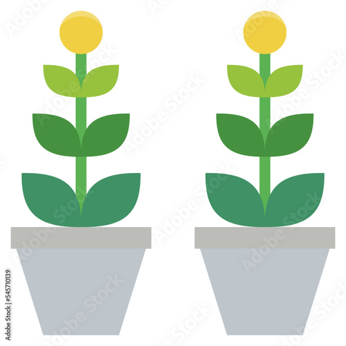potted plant flat style icon
