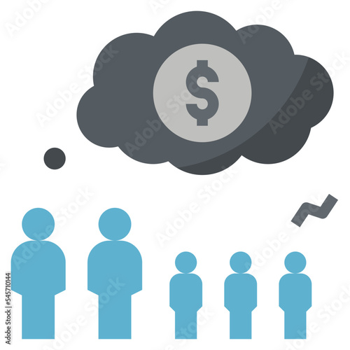 poverty flat style icon