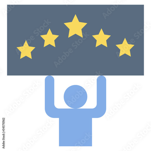 powerful flat style icon