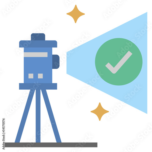 precise flat style icon