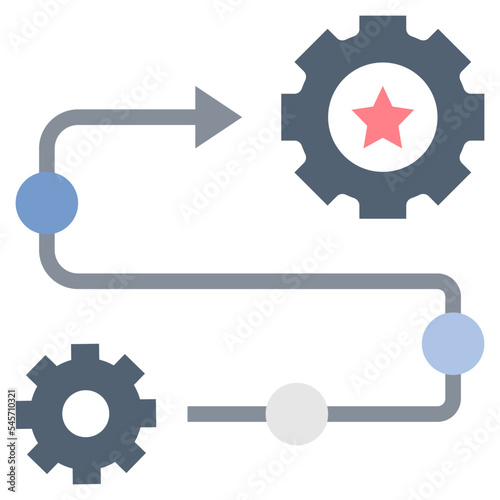 process flat style icon