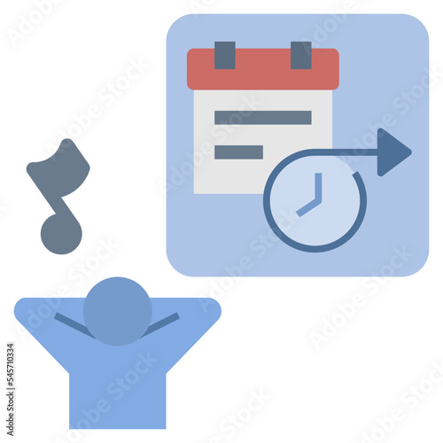 procrastinator flat style icon