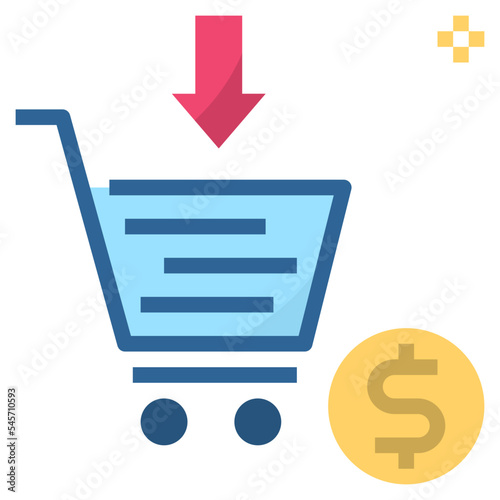 purchase flat style icon