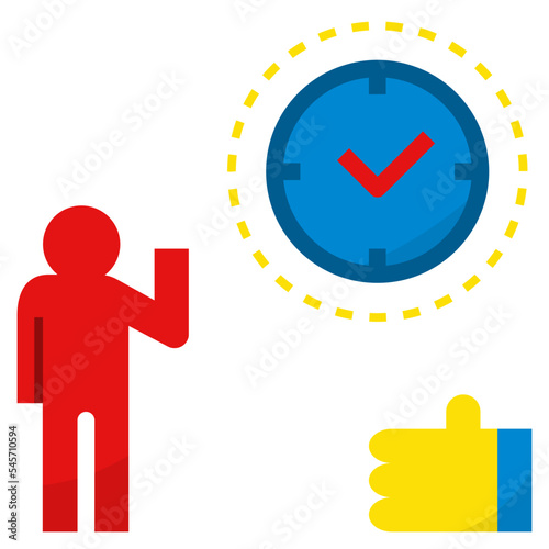 punctual flat style icon