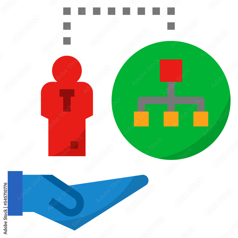 Fototapeta premium recruitment flat style icon