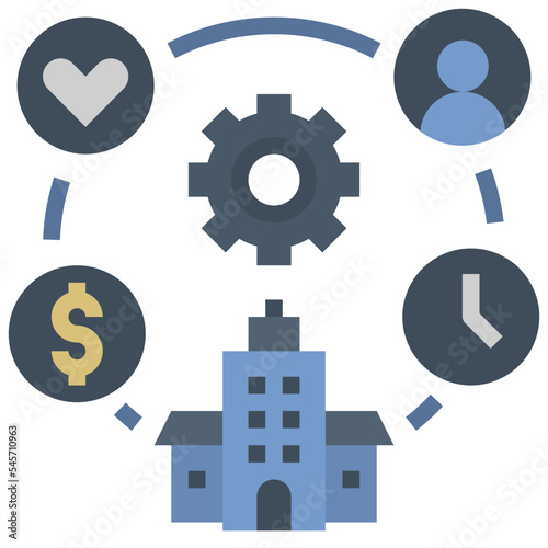 resource flat style icon