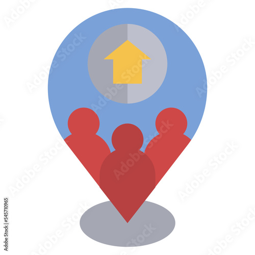 resettlement flat style icon