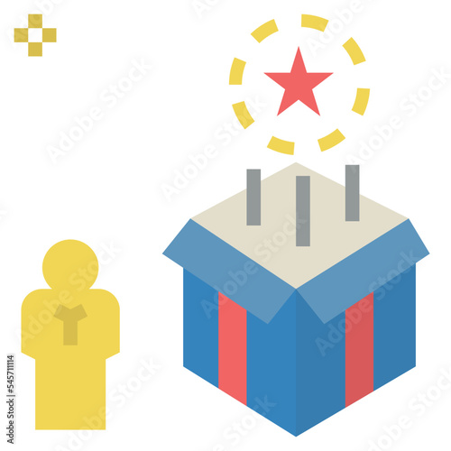 rewarding flat style icon