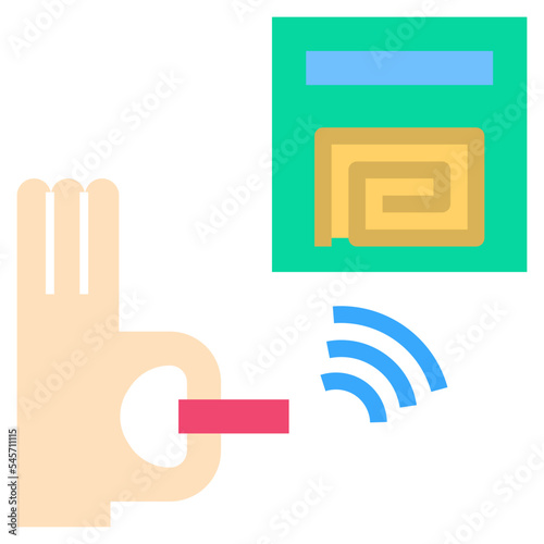 RFID flat style icon