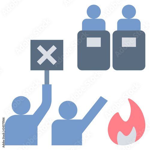 riot flat style icon