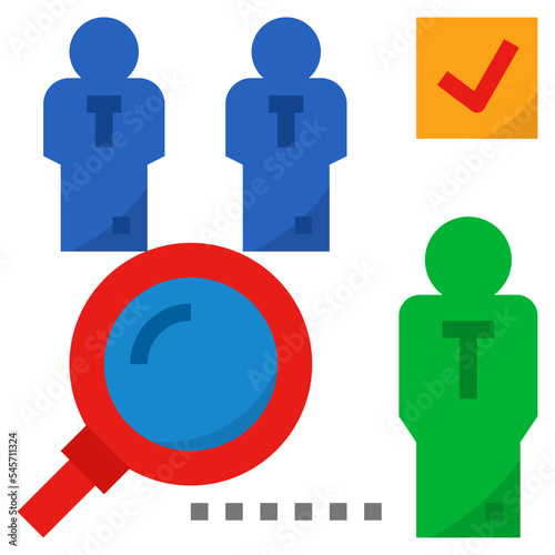 screening flat style icon