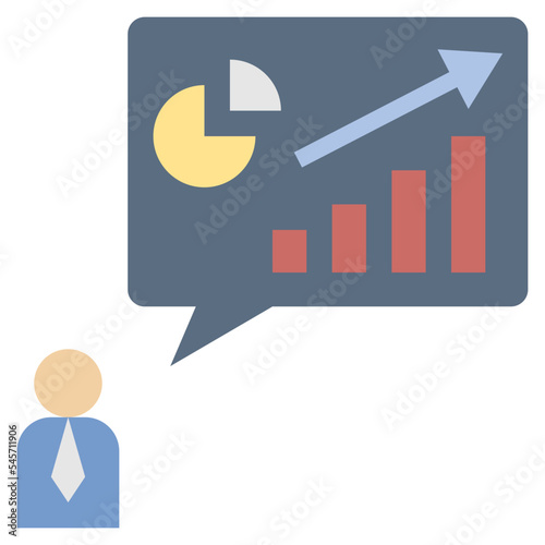 statistic flat style icon