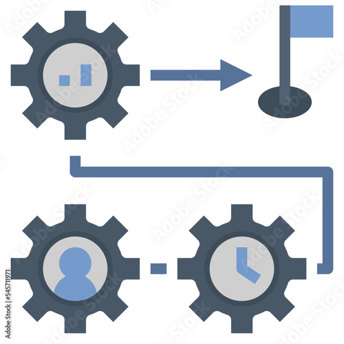 strategy flat style icon