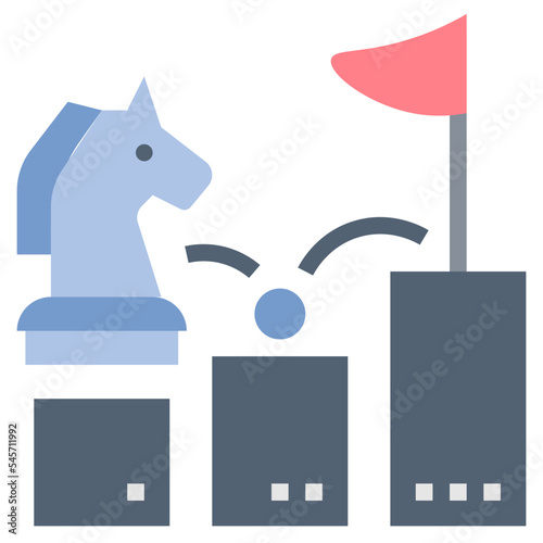 strategy flat style icon