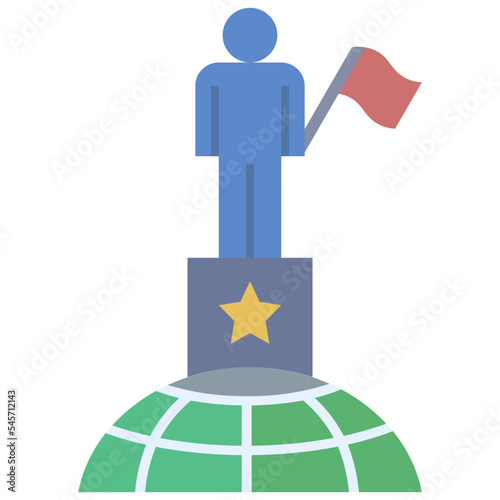 superpower flat style icon