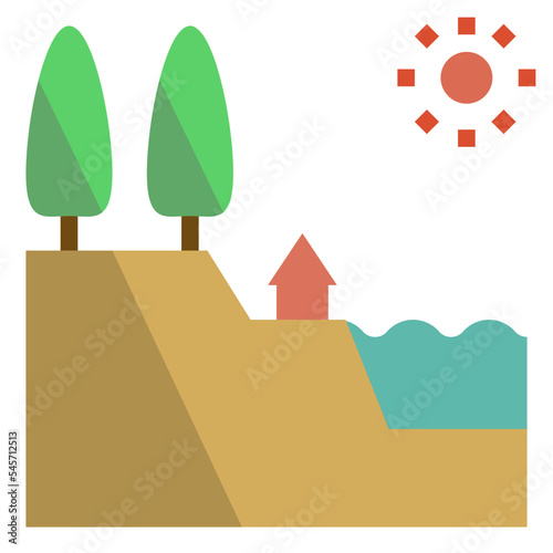 terrain flat style icon