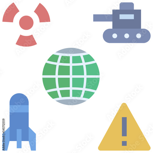 threats flat style icon