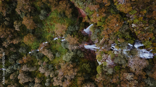 Fototapeta Naklejka Na Ścianę i Meble -  Aerial view of Paradise Falls in Cheshunt, Victoria