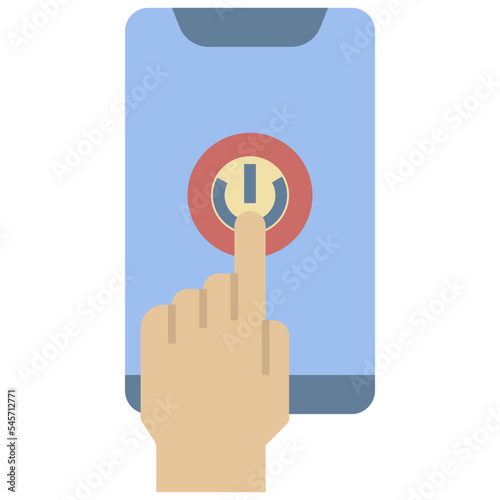 turn flat style icon