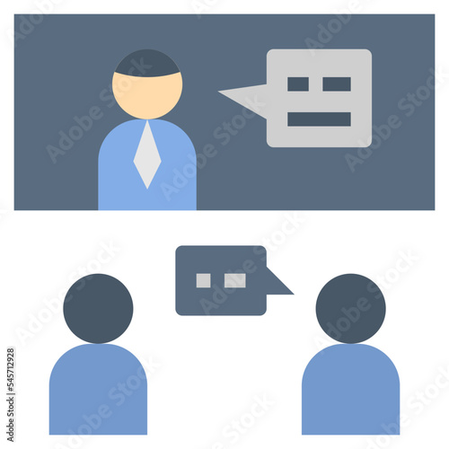 video flat style icon