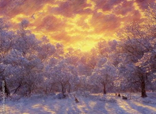 Sunset in winter © Cherry
