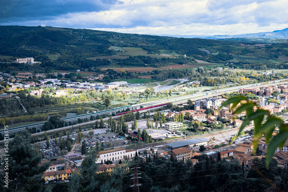 Fototapeta premium aerial view of the city
