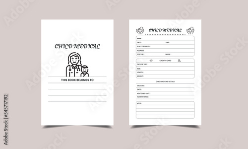 Child Medical Record Keeper for Low content KDP interior