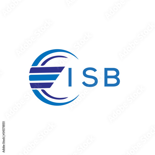 ISB letter logo. ISB blue image on white background. ISB vector logo design for entrepreneur and business. ISB best icon. photo