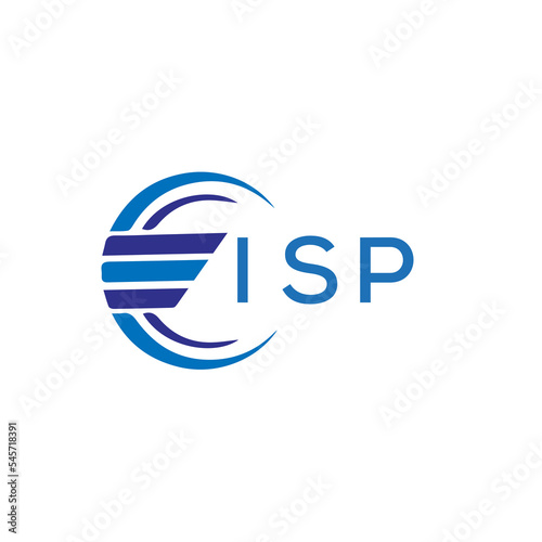 ISP letter logo. ISP blue image on white background. ISP vector logo design for entrepreneur and business. ISP best icon.