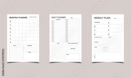 daily monthly weekly planner for Low content KDP interior