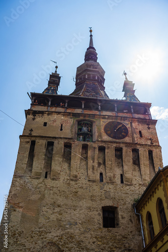 Medieval fortified citadel of Sighisoara city and the famous Clock Tower