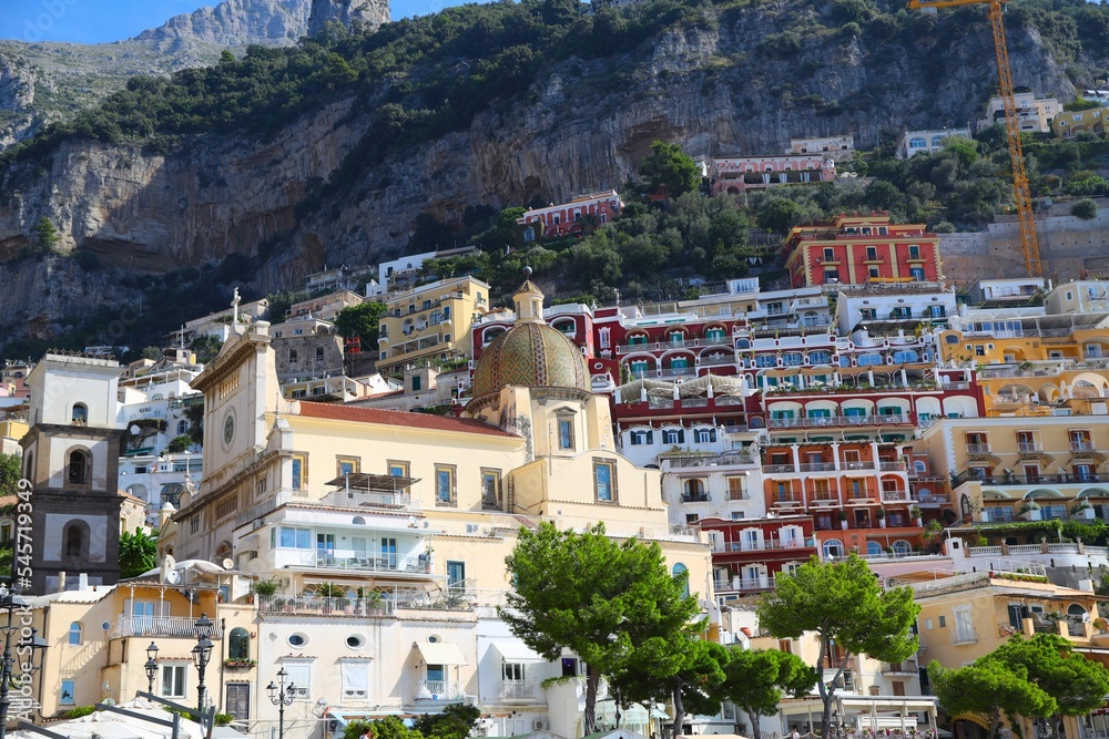 Beautiful view of Positano at the Amalfi Coast, Province of Salerno, Italy