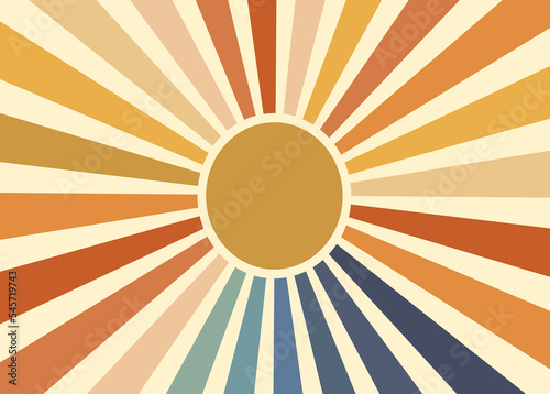 Sunset retro digital papers background