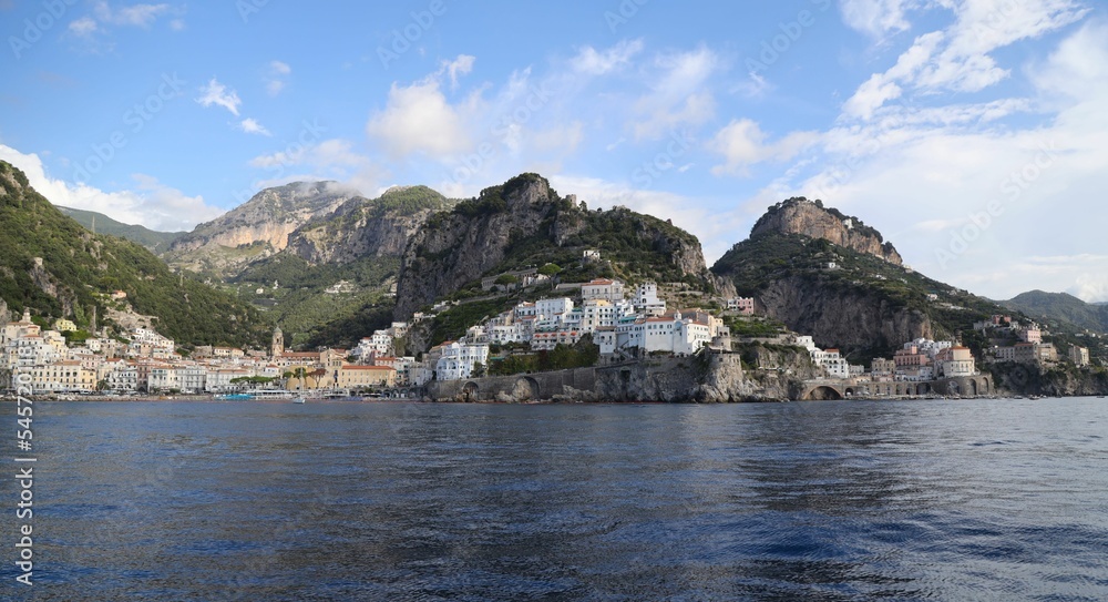 Daytime view of the Amalfi coast