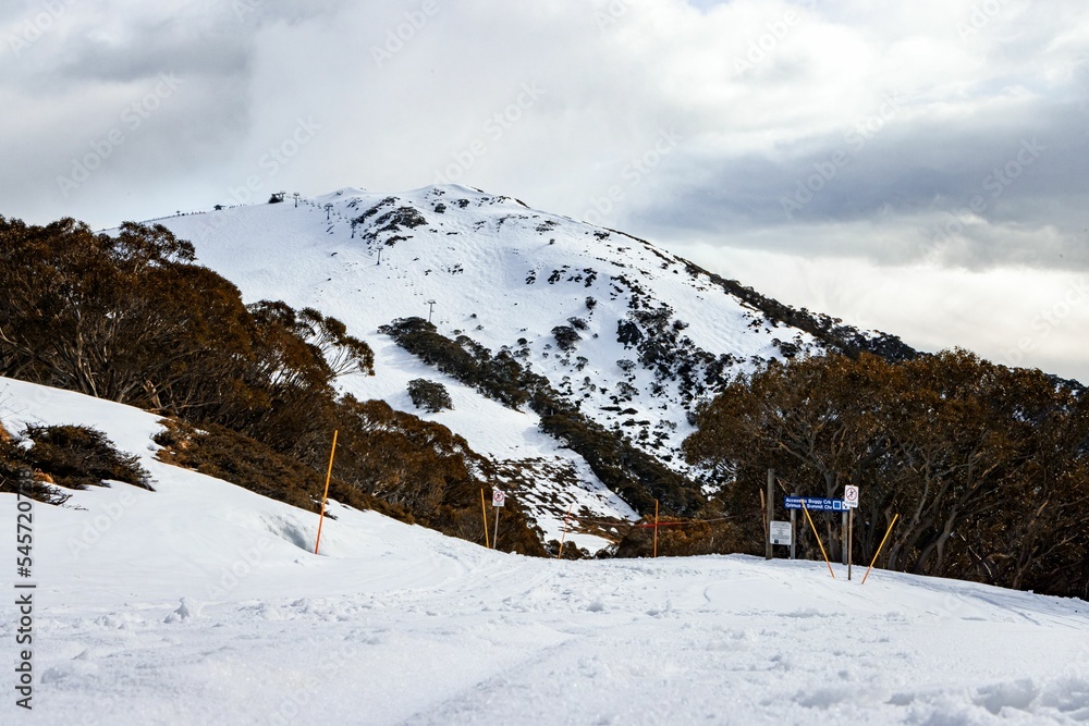Obraz premium Snowy Mountain: Mount Buller, Victoria, Australia