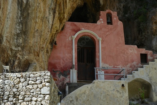 Beautiful shot of a small Church of Furore village, Amalfi Coast, Italy