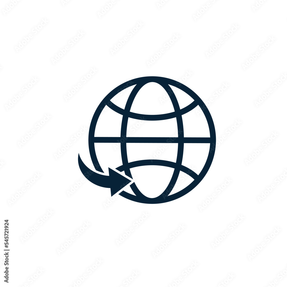 Globe world icon vector logo design template Globe world icon vector logo design template
