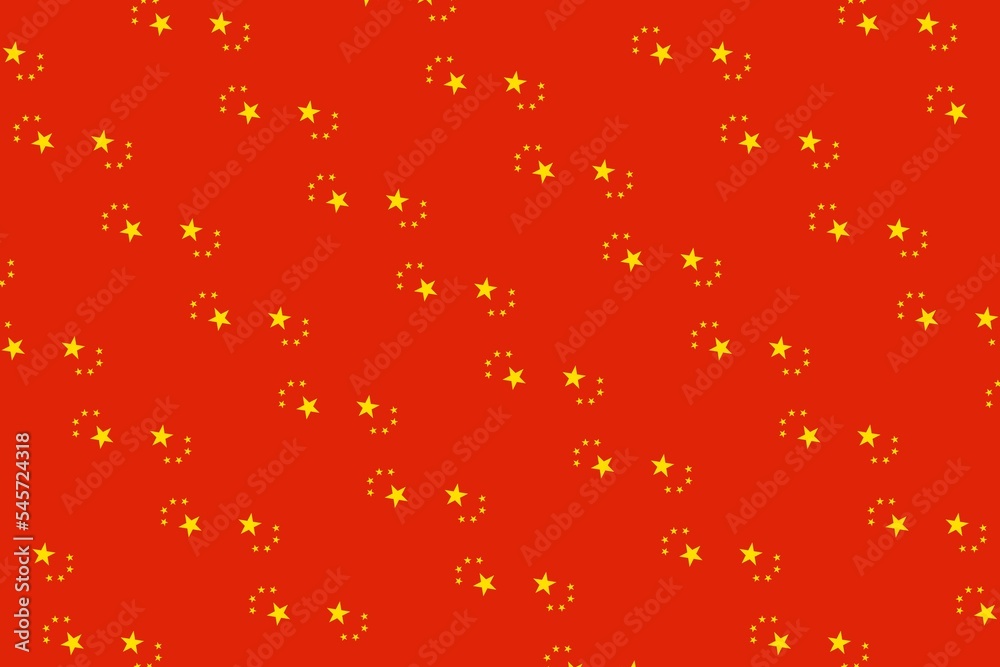 Geometric pattern in the colors of the national flag of People's Republic of China. The colors of People's Republic of China. Geometric pattern in the colors of the national flag of People's Republic of China. The colors of People's Republic of China.