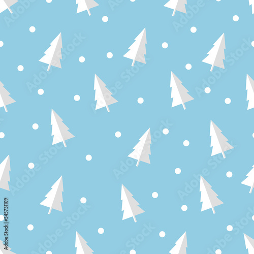 Christmas tree pattern on pink background.