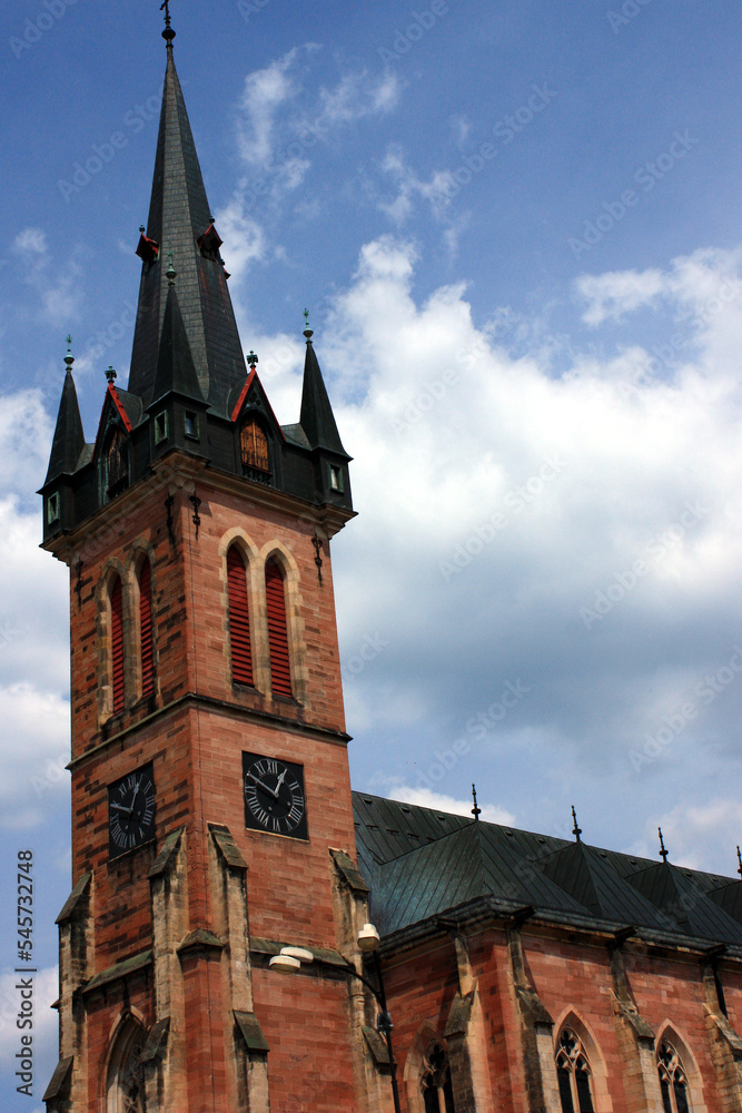 Fototapeta premium Church of Saint Lawrence in Vrchlabí, Bohemia 