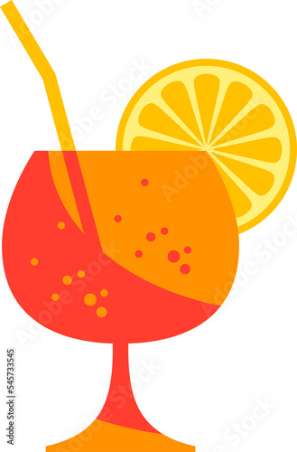 Bright cocktail. Illustration