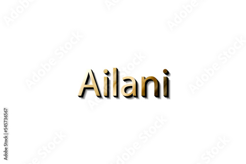 AILANI 3D GOLG AND BLACK MOCKUP photo