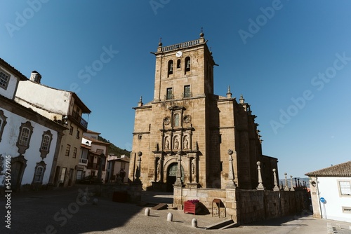 Exterior shot of the church of our lady of the assumption in Torre de Moncorvo, Portugal photo