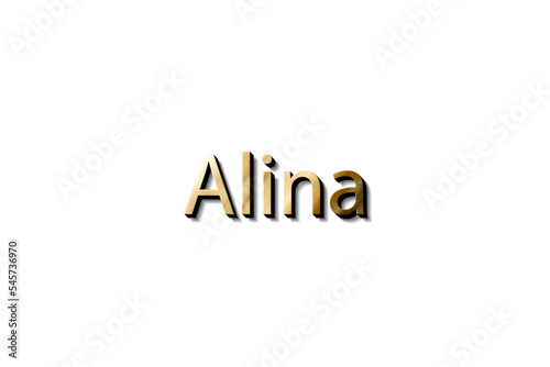 ALINA 3D NAME MOCKUP