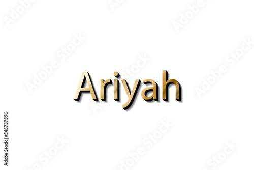 ARIYAH 3D TEXT NAME MOCKUP