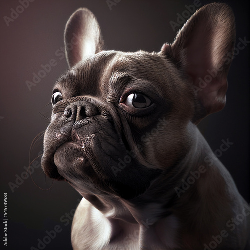 French bulldog. Portrait of a french bulldog dog. Dog portrait photo