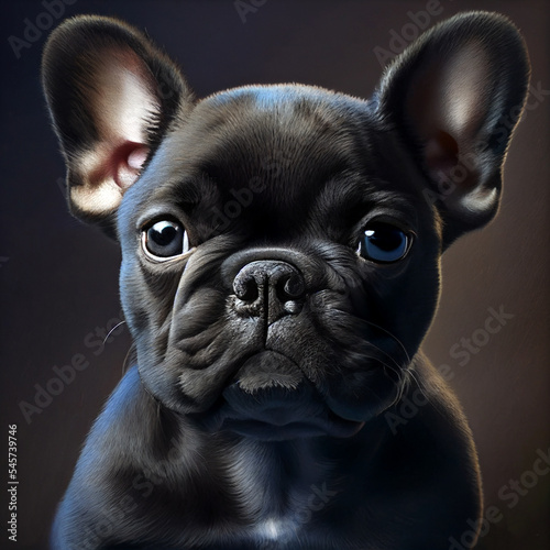 French bulldog puppy. Portrait of a french bulldog dog. Dog portrait photo