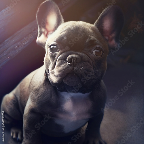 French bulldog puppy. Portrait of a french bulldog dog. Dog portrait photo